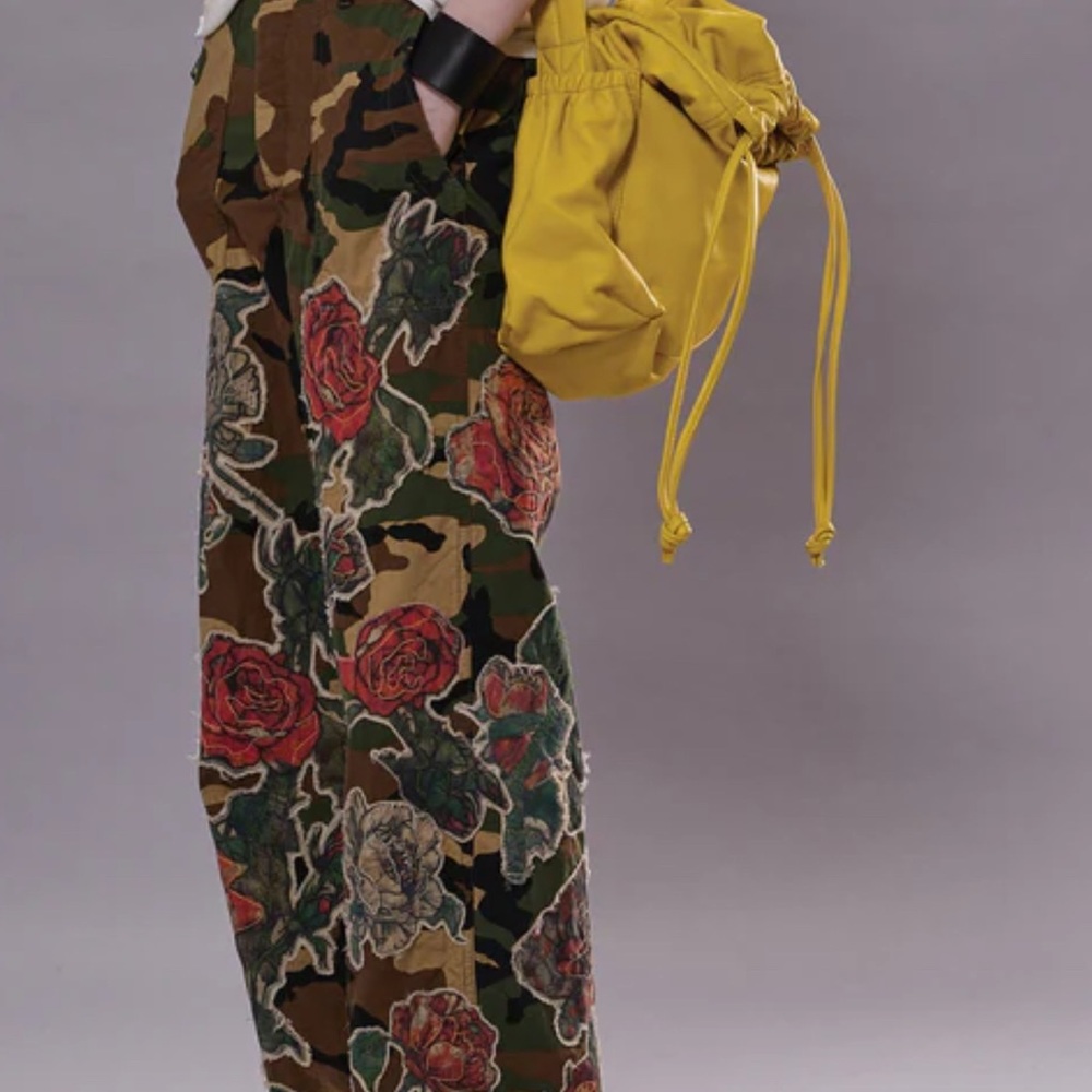 R13 Rose Appliqué Camo Utility Pant